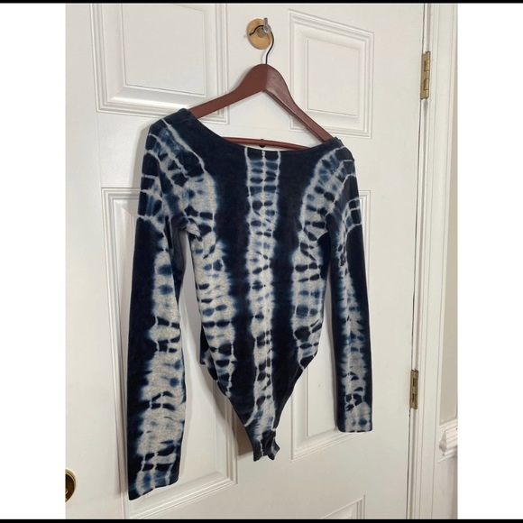 Allsaints Raffi Velvet Tie Dye Women's Bodysuit 4 - Picture 1 of 6